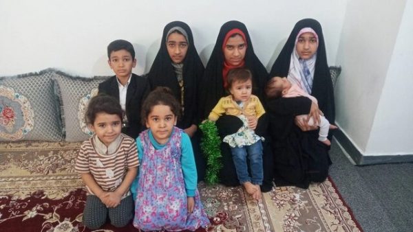 مادر دهه شصتی بوشهری که ۸ فرزند دارد