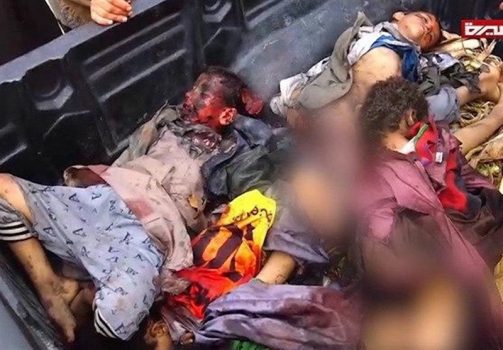 جنایت هولناک متجاوزان سعودی در صعده/ حمله به اتوبوس حامل دانشآموزان دهها شهید به جا گذاشت
