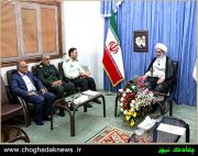 دیدار اعضای مجموعه وزارت دفاع در استان بوشهر آیت الله صفایی بوشهری +تصویر
