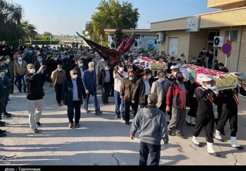 شهر بوشهر با ورود ۲ شهید گمنام معطر شد + تصاویر