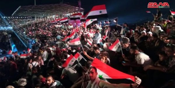 شادی لبنانیها و سوریها از پیروزی «بشار اسد» در انتخابات