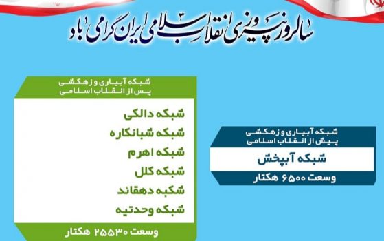 مقایسه آماری خدمات شرکت آب منطقه ای استان بوشهر قبل و بعد از انقلاب +تصویر